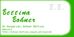 bettina bohner business card